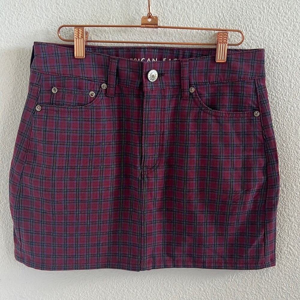 American Eagle Hi-Rise Mini Plaid Academia Skirt 4